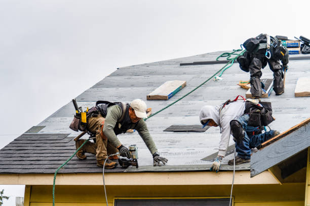 Professional Gutter Installation technician working in Troy, NC